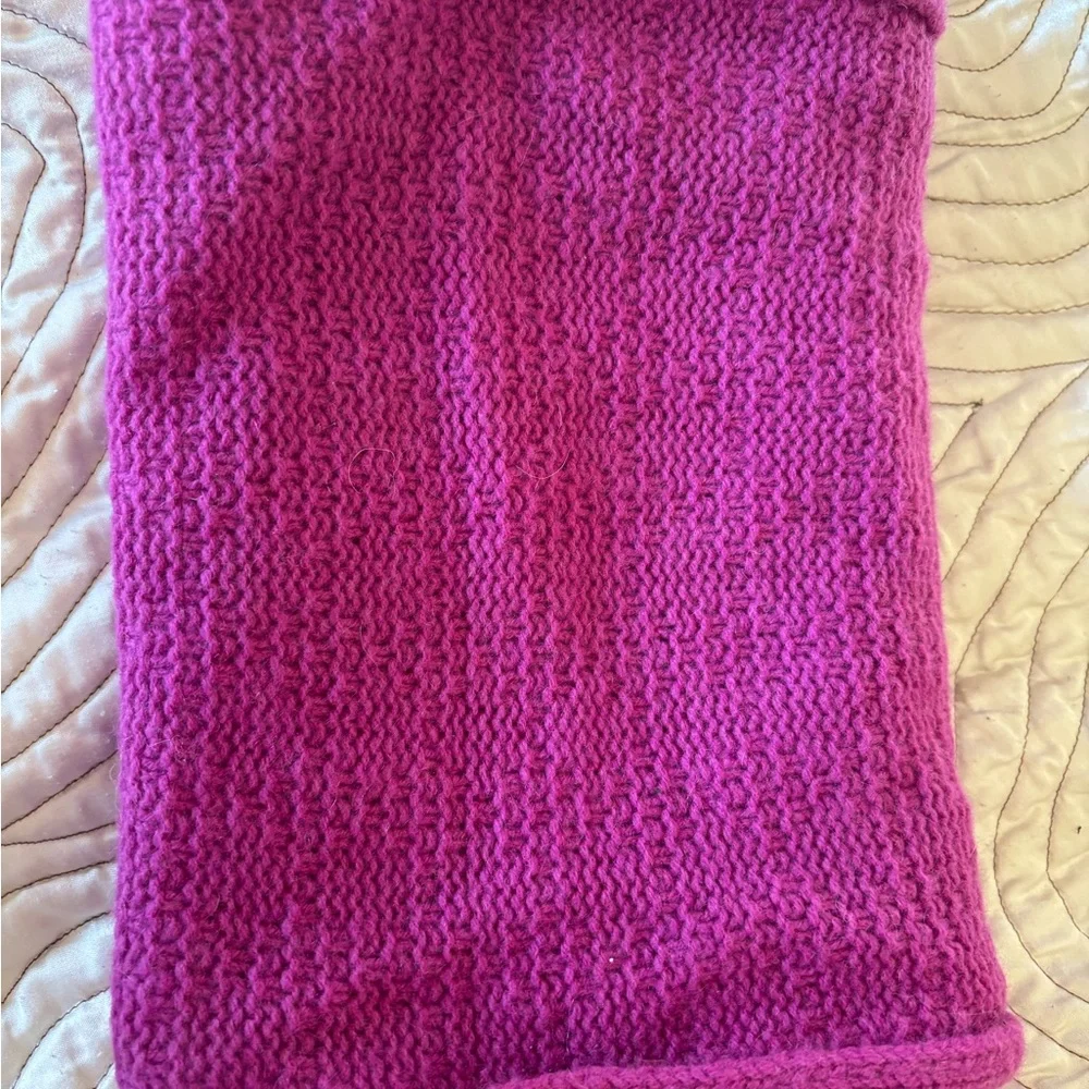 100% Cashmere Nordstrom Infinity Scarf Raspberry Pink Loop Luxury Knit